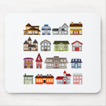 Simple Houses Mousemats