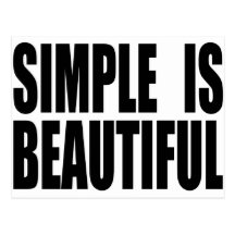 SIMPLE_IS_BEAUTIFUL POSTCARD