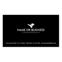 simple martial arts business cards