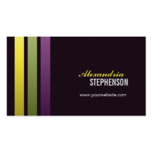 Simple Modern 3 Vertical Stripes Business Cards