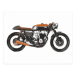 Simple Motorcycle - Cafe Racer 750 Drawing Postcard