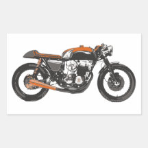 Simple Motorcycle - Cafe Racer 750 Drawing Stickers