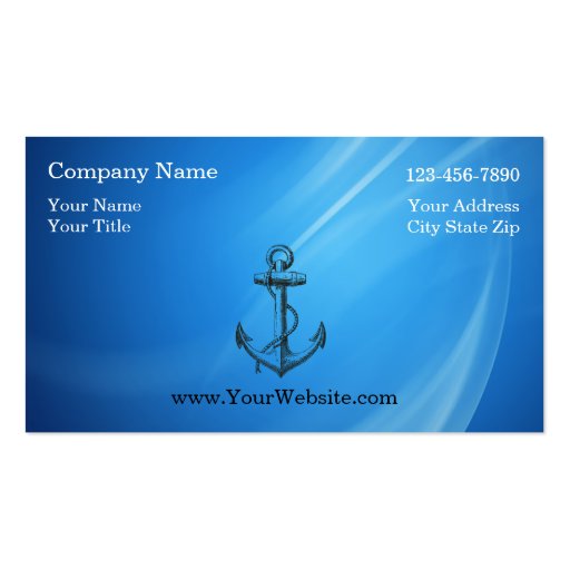 Simple Nautical Business Cards Zazzle