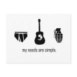 Simple Needs postcards