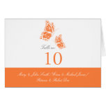 Simple Orange Butterfly Table Place Card