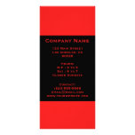 simple orange red black customised rack card