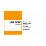 Simple Orange White Business Card business cards