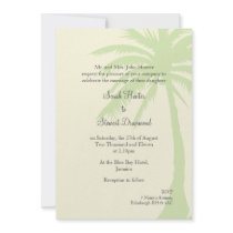 Simple Palm Tree Wedding Invitation