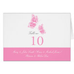 Simple Pink Butterfly Table Place Card