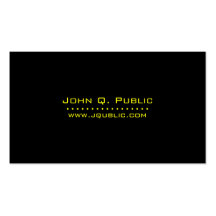 Simple Plain Black Business Card