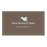 Simple Plain Brown Hummingbird Business card