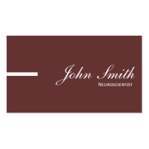 Simple Plain Brown Neuroscience Business Card