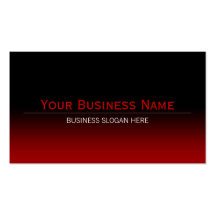Simple Plain Modern Black & Red Gradient Business Cards