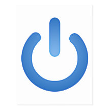 Simple Power Button Post Cards