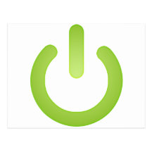 Simple Power Button Post Cards