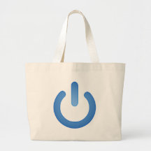 Simple Power Button Tote Bags