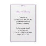 Simple Purple Wedding Enclosure Accommodation Card