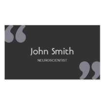 Simple Quotation Marks Neuroscience Business Card