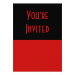 simple red black custom announcements