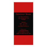 simple red black customised rack card