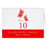 Simple Red Butterfly Table Place Card