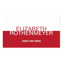 Simple Red Panel Business Card