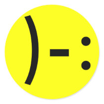 Simple Sad Face Smiley Sticker