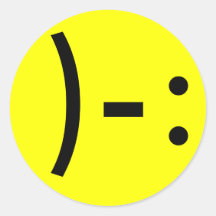 Simple Sad Face Smiley Sticker