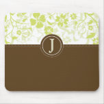 Simple Seagrass Monogrammed Mousepad