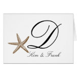 Simple starfish greeting cards