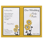 Simple Sunflowers Wedding Program flyers