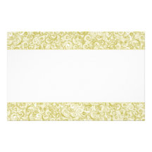 Simple Swirl Golden Yellow Custom Stationery