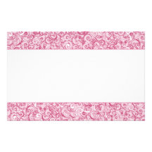Simple Swirl Pretty Pink Personalised Stationery