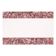 Simple Swirl Red and Pink Customised Stationery