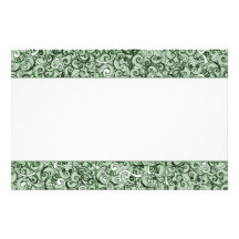 Simple Swirl Spring Green Stationery Design