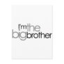 Simple Text Black and Gray Big Brother Post Cards