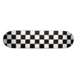 Simple textured chequerboard skate board deck