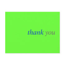 Simple Thank you card:  Postcard