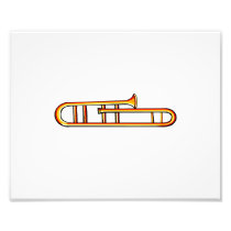 Simple trombone no valves graphic image design photograph