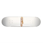 Simple trombone no valves graphic image design custom skateboard