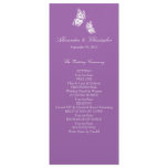 Simple Violet Butterflies Wedding Program invitations