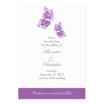 Simple Violet Butterfly Save The Date Wedding Mini