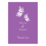 Simple Violet Butterfly Thank You Tag business cards