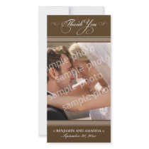 Simple Wedding Thank You Photocard (chocolate)