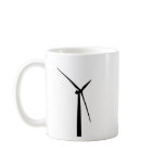 Simple wind turbine green energy silhouette coffee mug