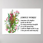 Simple Words Love Poem_Romantic Gift Art Poster posters