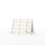 Simple Yellow Purple Stars Happy Birthday Card