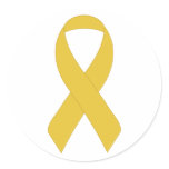 Simple Yellow Ribbon stickers