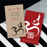 Simple Yoga Om Ohm Calligraphy Zen Business Card business cards
