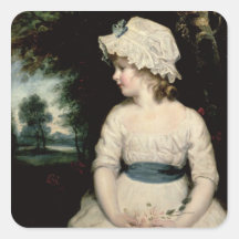 Simplicity - A Portrait of Miss Theophilia Ghatkin Square Stickers